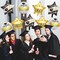 Graduation Party Balloons 2026 – 18-Inch White, Gold & Black Foil Balloon Set for Class of 2026 Decorations (9PCS)